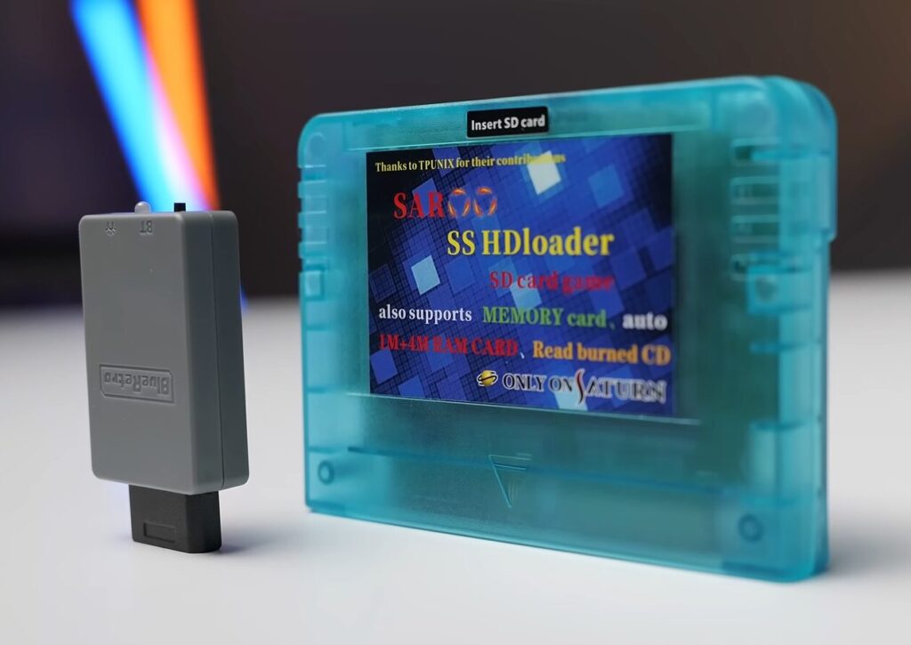 Kartridż Saroo i adapter bluetooth dla Sega Saturn