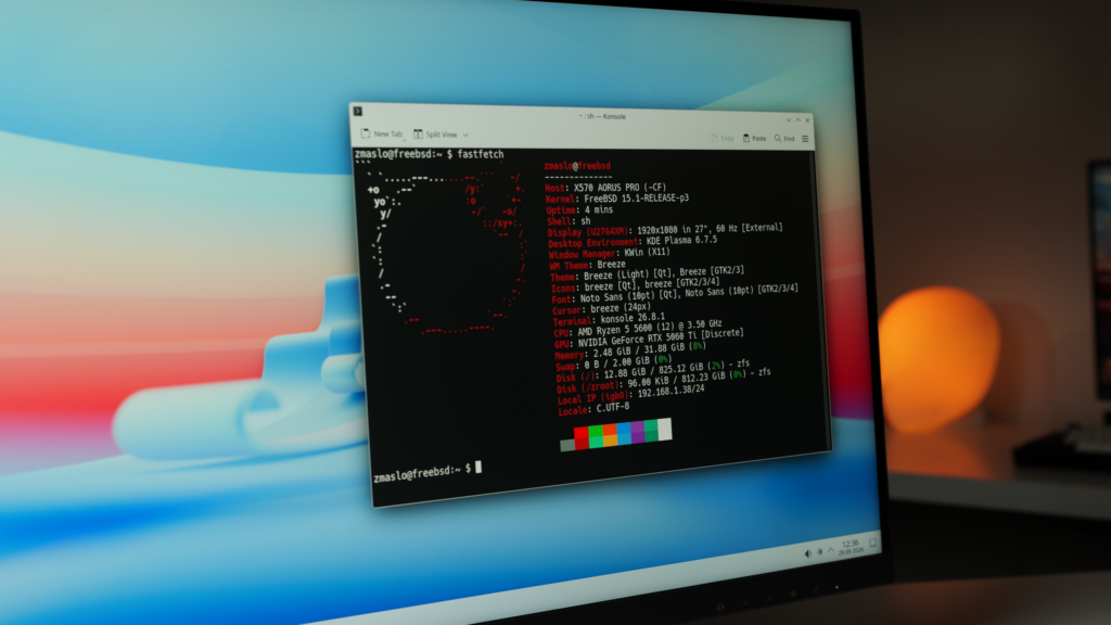 FreeBSD ze środowiskiem KDE