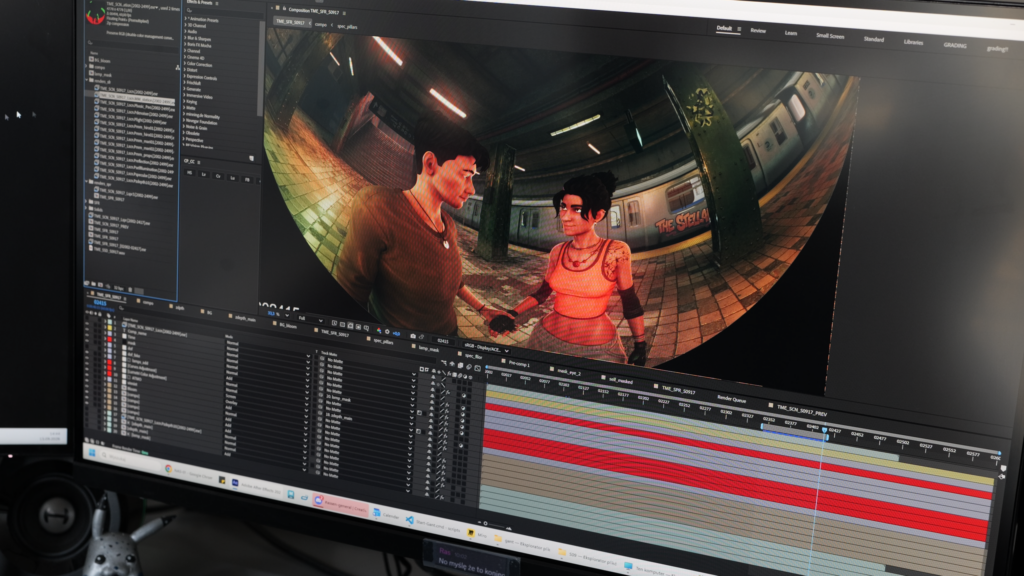 Kompozycja warstw EXR w Adobe After Effects w studiu Creative Planet